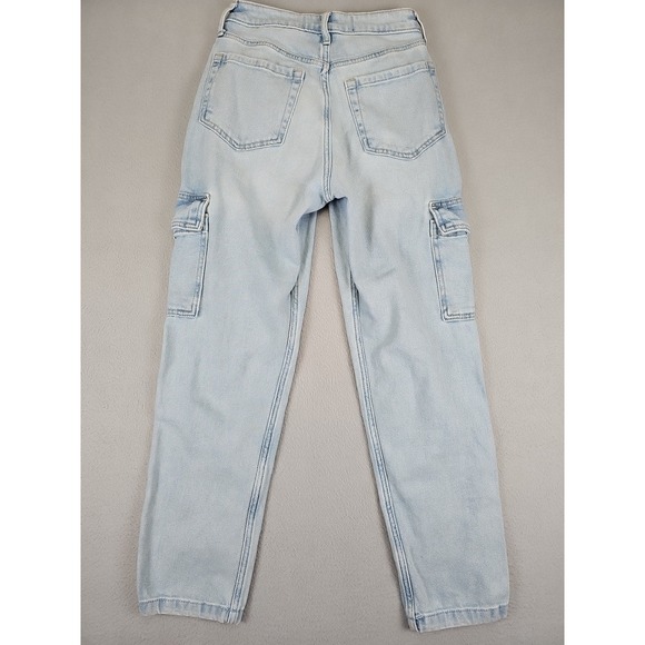 Hollister Size 00R‎ 23x26 Cargo Ultra High Rise Mom Stretch Jeans Y2K - Picture 7 of 9